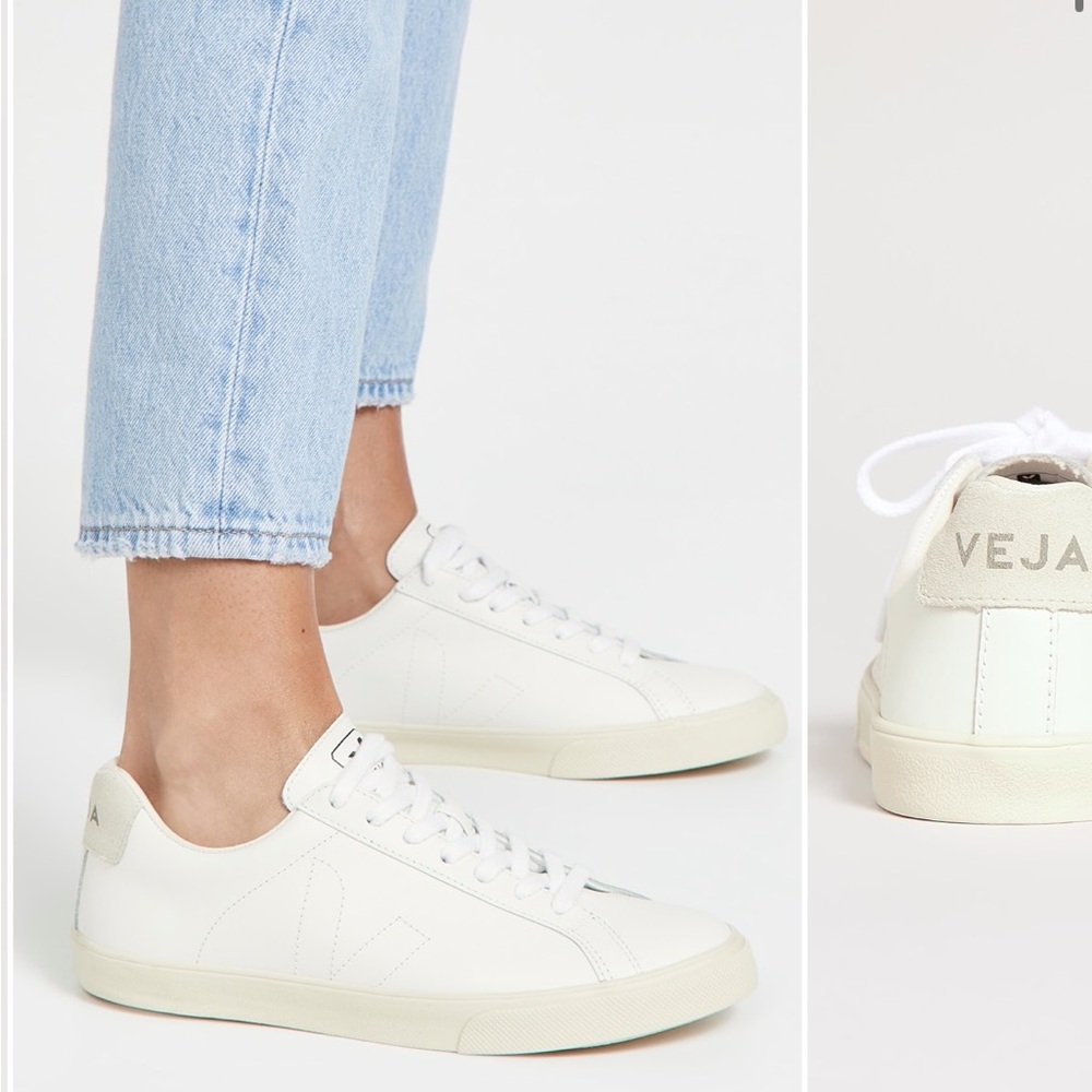 Veja Women's Cream and White Sneakers